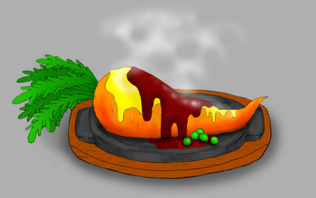 ウサビッチ　ニンジンステーキの作り方　人参ステーキを再現　にんじんステーキのレシピ　ビストロ・アニメシ　アニ飯