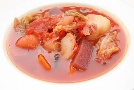 ビストロ・アニメシ　ターニャのボルシチ　ボルシュ　ロシア料理　ビーツ　のだめカンタービレ　アニ飯